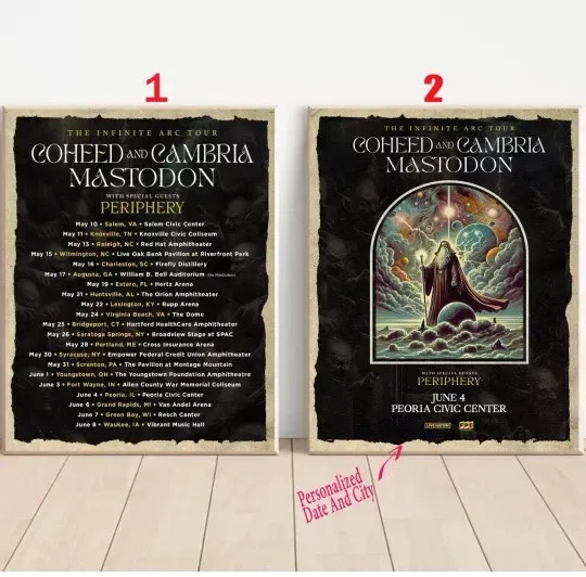 Custom Mastodon 2025 Tour US Poster