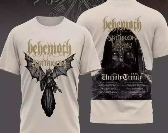 Behemoth Satyricon The Unholy Trinity Tour 2025 Shirt 3D Tshirt hot shirt Unisex