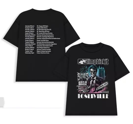 Limp Bizkit Band LOSERVILLE Tour 2025 Unisex All Size S-3XL T-Shirt