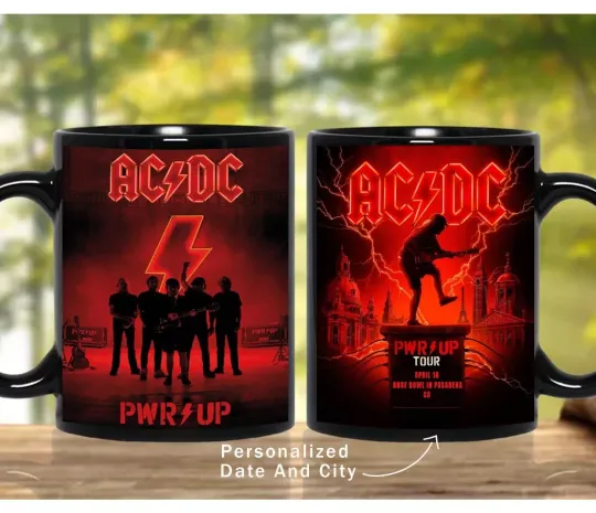 Custom AC-DC's 2025 Power Up Tour Coffee Mug