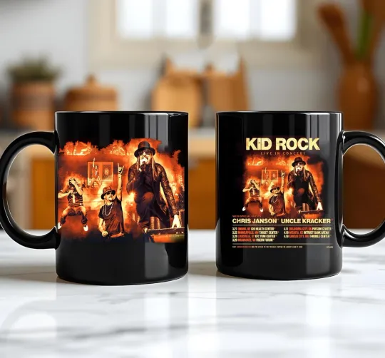 Kid Rock Live In Concert Tour 2025 Coffee Mug Gif Fan