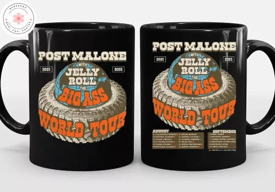 Stream Post Malone UK x European Tour Dates The Big Ass World Tour 2025 Mug