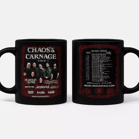 Chaos And Carnage Tour 2025 - Black mug 11 oz - music mug