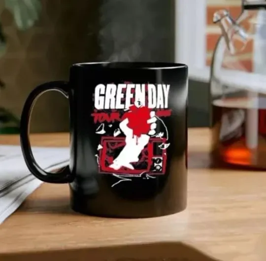 Green Day Tour 2025 Black mug
