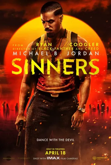 Sinners movie poster- Michael B. Jordan