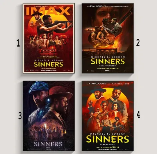 Sinners Movie 2025 Poster Wall Decor, 2025 Movie Print