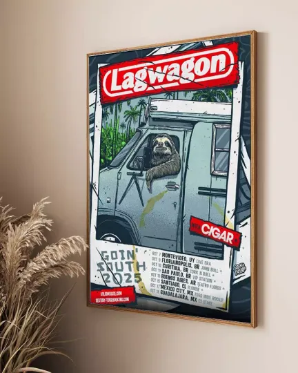 Discover Lagwagon Goin' South 2025 Tour With Cigar Poster