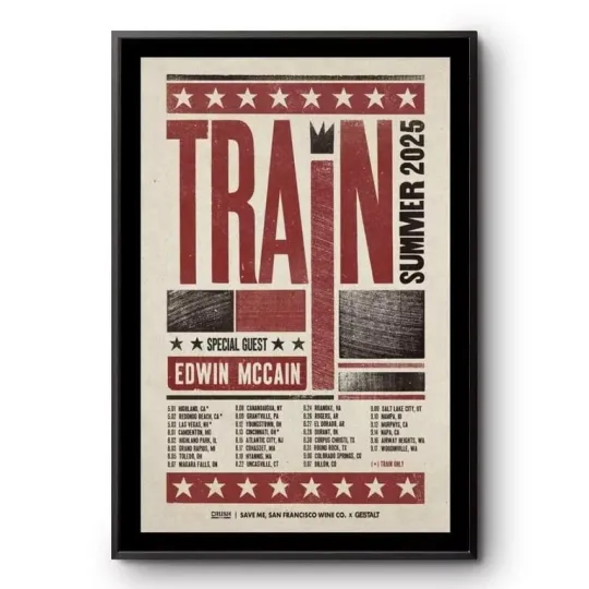 Train Band Summer 2025 Tour Poster