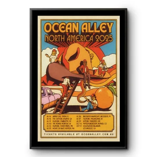 Ocean Alley North America Tour 2025 Poster