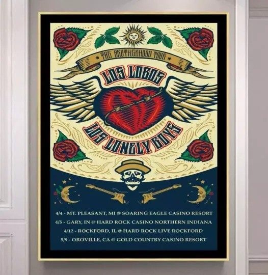 Poster Los Lobos And Los Lonely Boys Brotherhood Tour 2025