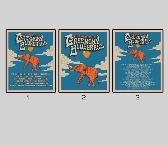 Greensky Bluegrass Summer Tour 2025 Balloon Elephant poster