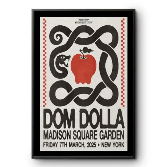 Dom Dolla Madison Square Garden March 7th, 2025 New York Music Tour Poster