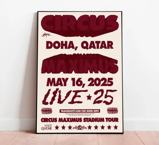 Travis Circus Maximus Stadium Tour 2025 Poster Show Live In Doha Qatar