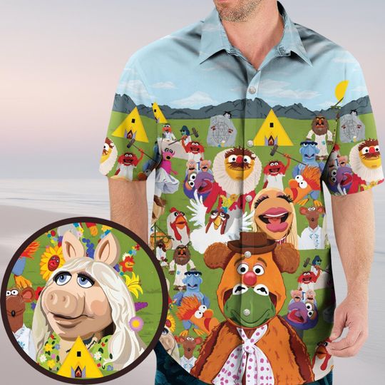 The Muppet Show Aloha Shirt, Muppets Hawaiian Shirt, Midsommar Movie Vacation Shirt, Kermit and Muppets Shirt, Muppets Fans Gift Shirt