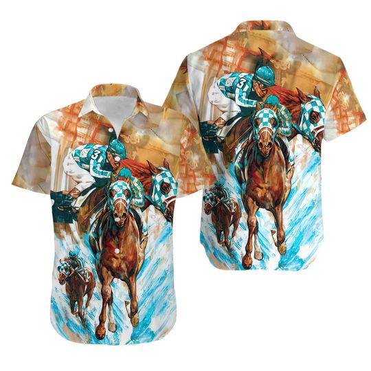 Kentucky Derby Horse Racing Aloha Hawaiian Shirts, Cowboy Shirt, Derby Race Day Shirt, Derby Race Day Shirt, Derby Race Day Shirt