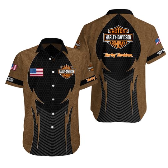 Discover Personalized Harley Motor Racing Davidsonn Casual Button Down Unisex Adult Shirt