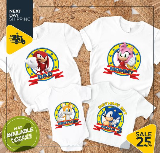 Birthday Shirt | Family Birthday Shirt | Sonic Birthday Shirt | Sonic Birthday Party | Sonic Family Shirt | Sonic Birthday Shirts | Sonic