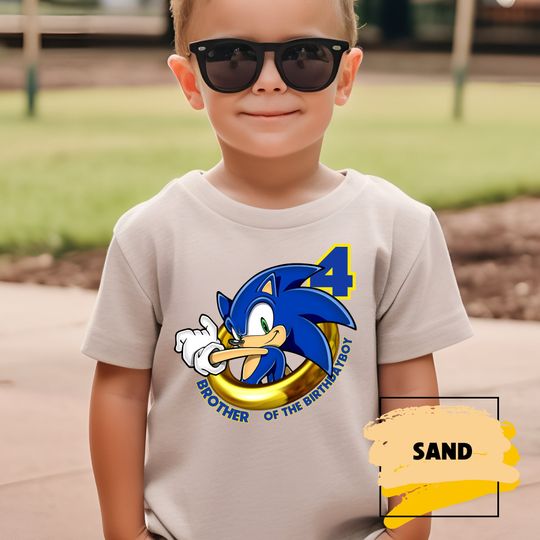 Sonic Family Birthday Shirt, Custom Sonic Shirt, Sonic Hedgehog Birthday Shirt, Birthday Boy Girl Shirt, Custom Family Birthday Shirt