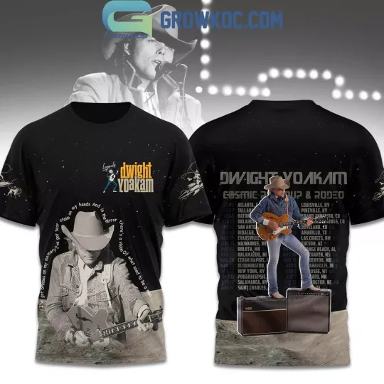 Unisex 3D Dwight Yoakam Cosmic Roundup & Rodeo Tour 2025 T Shirt