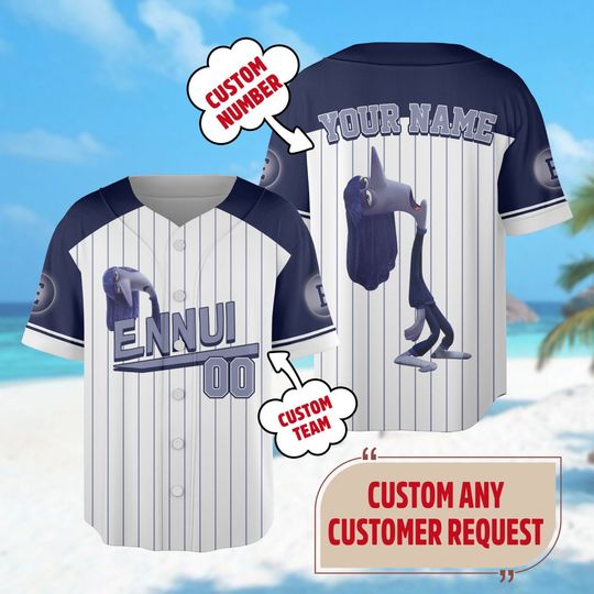 Custom Ennui Inside Out Baseball Jersey Team, Inside Out Jersey Team, Cartoon Family Trip Shirt, Inside Out 2 Jersey Shirt, Gift For Fan