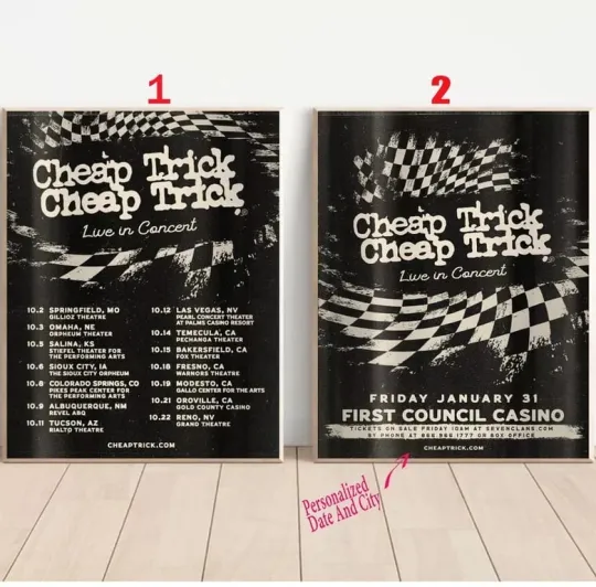 Custom Cheap Trick Tour 2025 US Poster