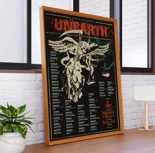Unearth Band North America Spring Tour MMXXV Tour 2025 Poster