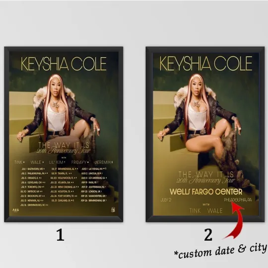 Custom Keyshia Cole The Way It Is 20th Anniversary Tour 2025 Tou Poster