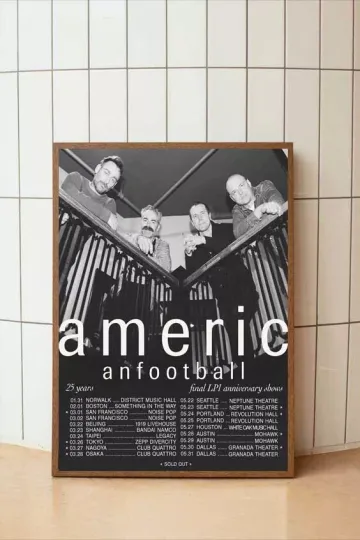 American Football 25th Anniversary LP1 Shows 2025 Tour poster
