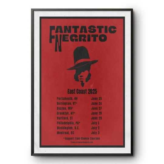 Fantastic Negrito East Coast Tour 2025 Poster
