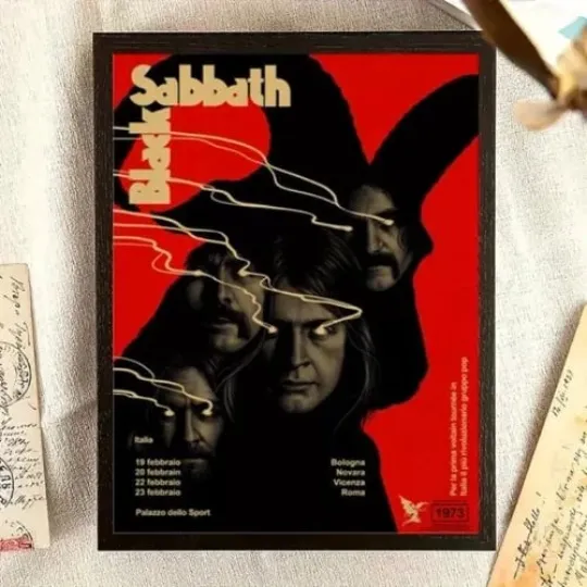 Black Sabbath Italy 2025 Tour Poster