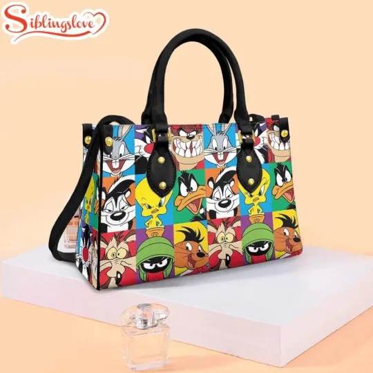 Looney Tunes Leather Handbag, Looney Tunes Women's Leather Bag Gift