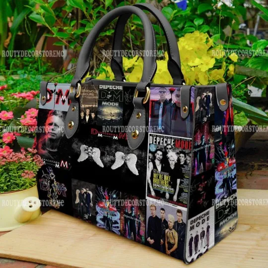 Depeche Mode Leather Handbag, Rock Band Bag, Gift for Mom & Music Lovers