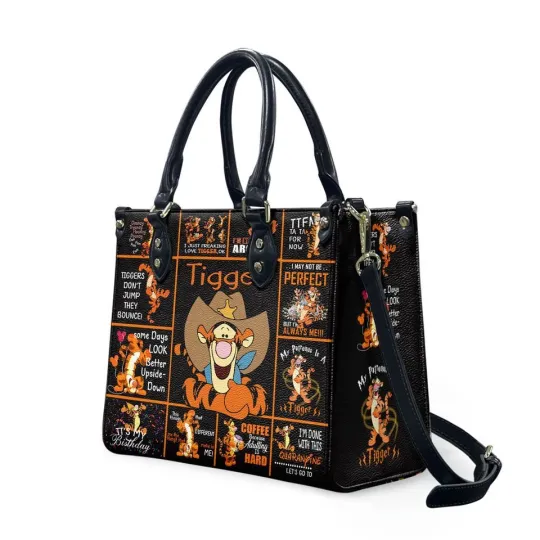 Tigger Winnie The Pooh Vintage Leather Handbag, Disney Bag, Gift for Women
