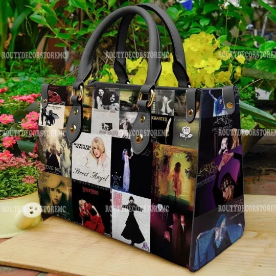 Stevie Nicks Leather Handbag, Vintage Music Bag, Gift for Stevie Fans