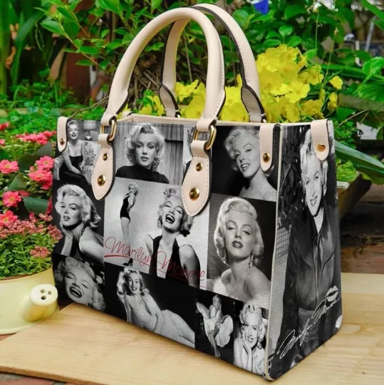 Marilyn Monroe Leather Handbag, Vintage Bag, Women? Bag, Gift for Her