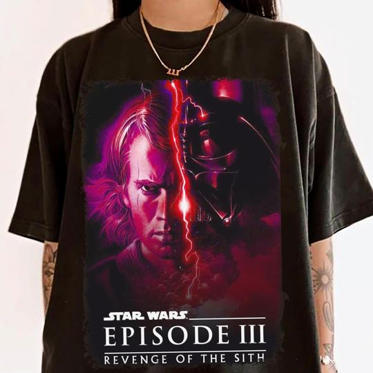 Star Wars Darth Vader Half Face Anakin Skywalker Comfort T-Shirt, Starwars Episode III Revenge of The Sith Tee, Trending Unisex Tee 2025
