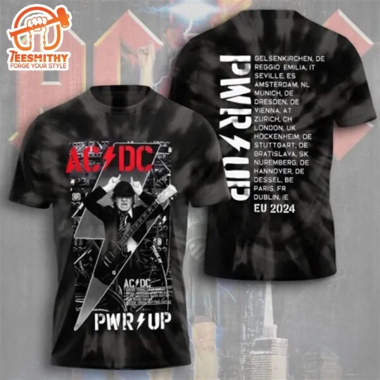 Discover AC-DC World Tour Music, PWR Up Tour 2025 3D Shirt