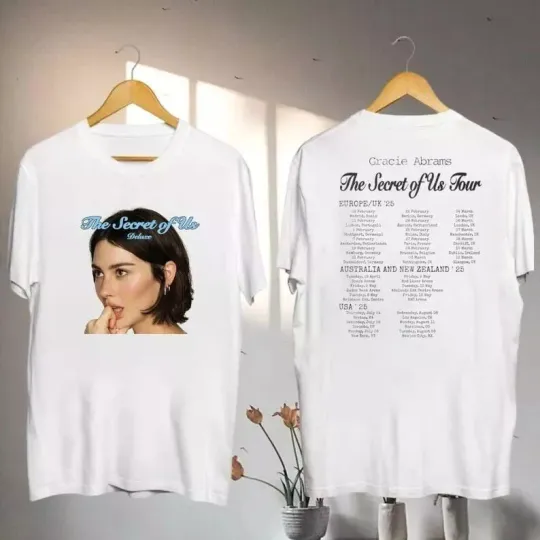 Gracie Abrams Merch The Secret of Us 2025 Tour Shirt, Gracie Tour Tee for Fans