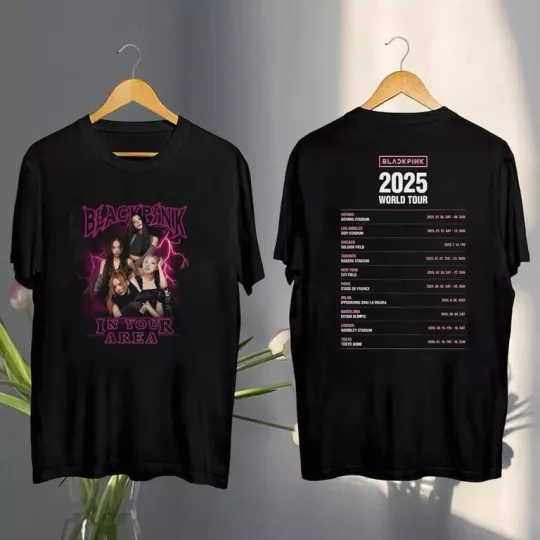 Black Pink Graphic Shirt, Black Pink World Tour 2025 Shirt