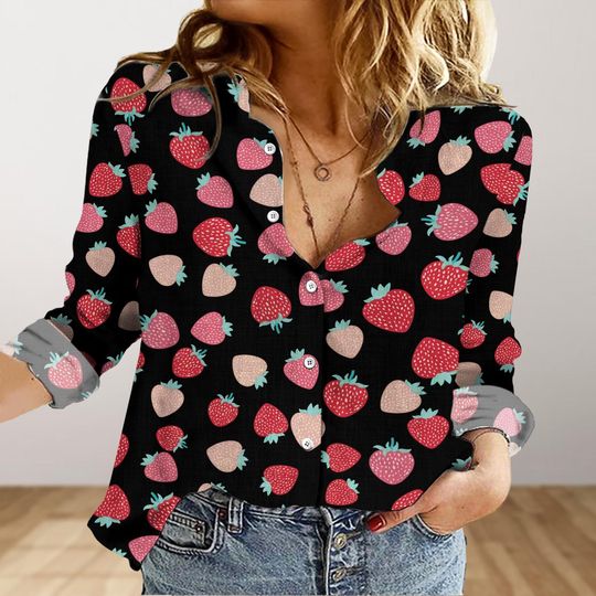 Discover Strawberry Women's Blouse, Mother's Day Gift