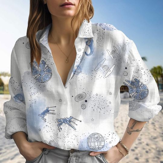 Cute Star Wars Pastel Women's Blouse, Mother's Day Gift