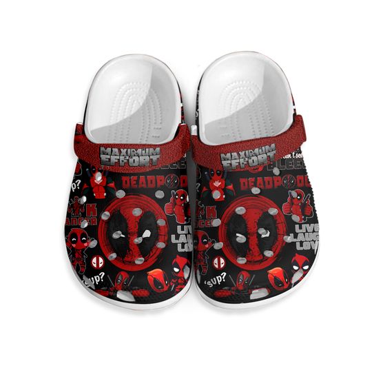 Deadpool Clogs, Superhero Fan Shoes, Summer Slippers for Men Women Kids Gift