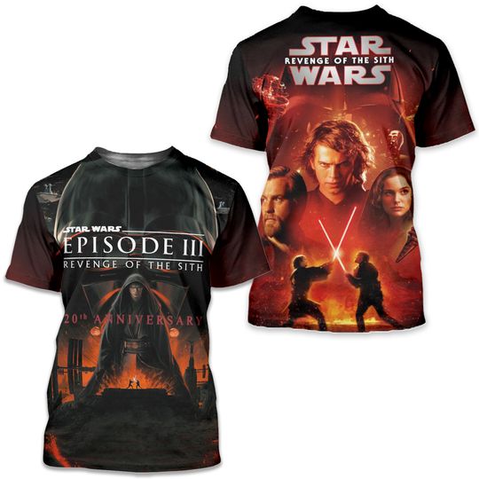 Star Wars Revenge Of The Sith 20th Anniversary Galaxy's Edge Tshirt 3D