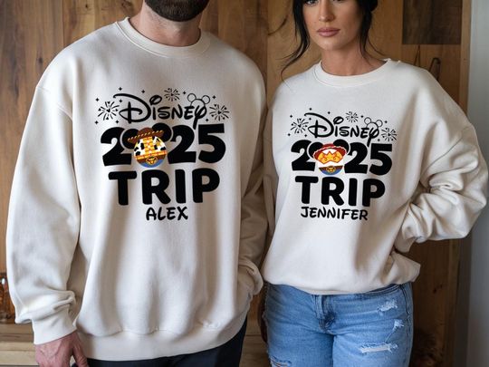 Toy Story 2025 Trip Sweatshirt,  Disney Family Matching Sweater, Buzz Lightyear and Woody Sweatshirt