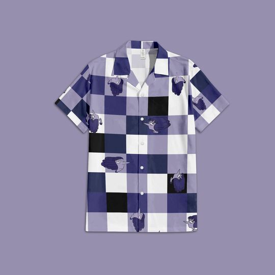 Ennui Inside Out Button Up Shirt, Disney Inside Out Hawaii Shirt, Disney Pixar Checkered Hawaiian Shirt