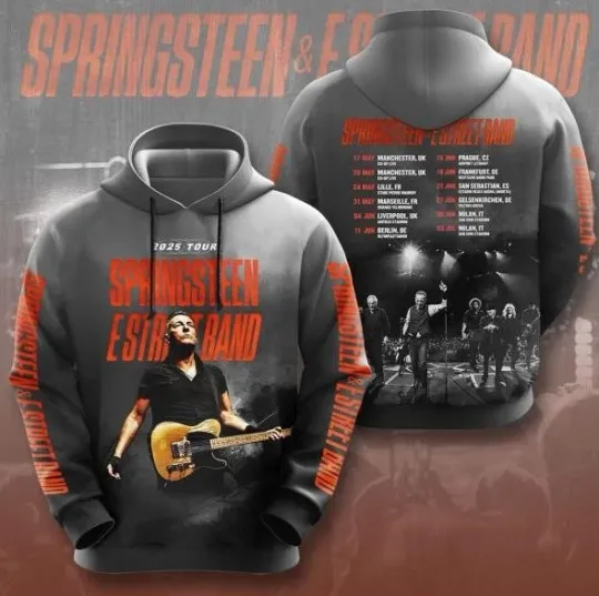 Bruce Springsteen 2025 Tour 3D Hoodie