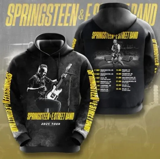 Bruce Springsteen Tour 2025 3D Hoodie