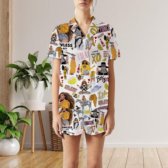 Beyonce I Sleigh All Day Short Pajamas Set, Radical Optimism Tour Pajamas Set, Pajamas Short set