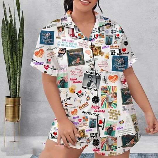 Niall Horan Pajamas Short Set, Niall Horan Pajamas Set, Holiday Pajamas