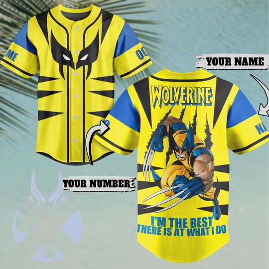 Personalized Wolverine Baseball Jersey, Marvel Wolverine Jersey For Fan, Disney Superhero Baseball Shirt, X-Men Bootleg Tee